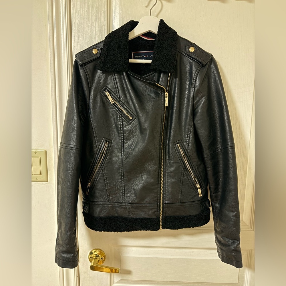 Tommy Hilfiger Leather Jacket Size Small